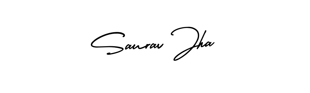 How to make Saurav Jha signature? AmerikaSignatureDemo-Regular is a professional autograph style. Create handwritten signature for Saurav Jha name. Saurav Jha signature style 3 images and pictures png
