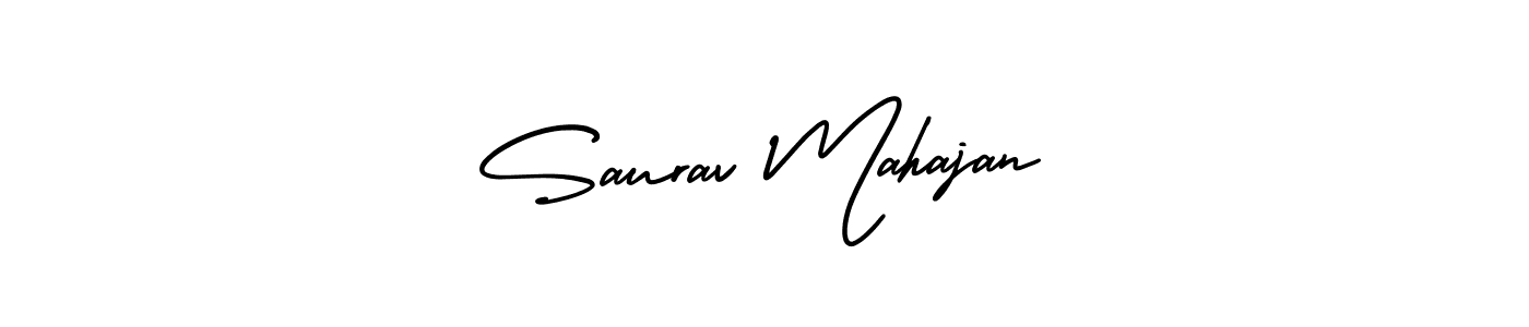 Saurav Mahajan stylish signature style. Best Handwritten Sign (AmerikaSignatureDemo-Regular) for my name. Handwritten Signature Collection Ideas for my name Saurav Mahajan. Saurav Mahajan signature style 3 images and pictures png