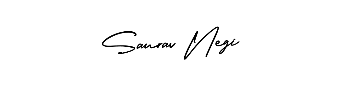 It looks lik you need a new signature style for name Saurav Negi. Design unique handwritten (AmerikaSignatureDemo-Regular) signature with our free signature maker in just a few clicks. Saurav Negi signature style 3 images and pictures png