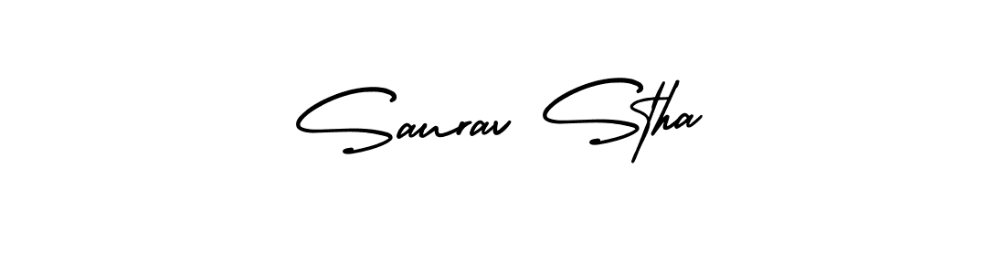 See photos of Saurav Stha official signature by Spectra . Check more albums & portfolios. Read reviews & check more about AmerikaSignatureDemo-Regular font. Saurav Stha signature style 3 images and pictures png