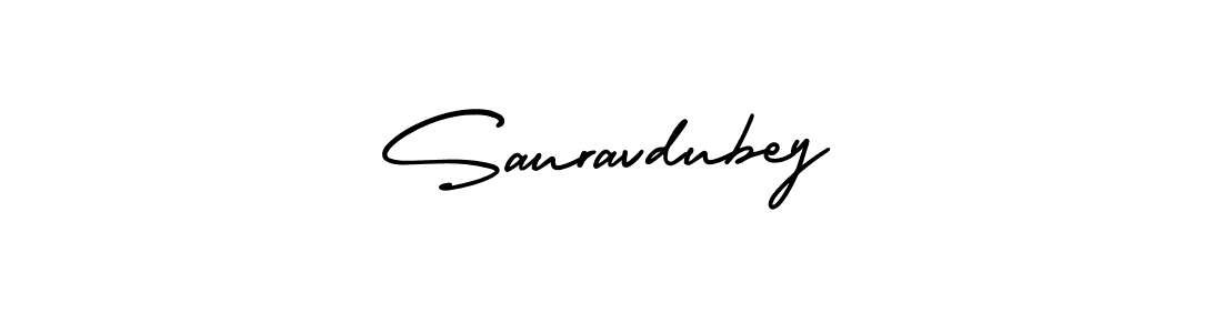 How to make Sauravdubey name signature. Use AmerikaSignatureDemo-Regular style for creating short signs online. This is the latest handwritten sign. Sauravdubey signature style 3 images and pictures png