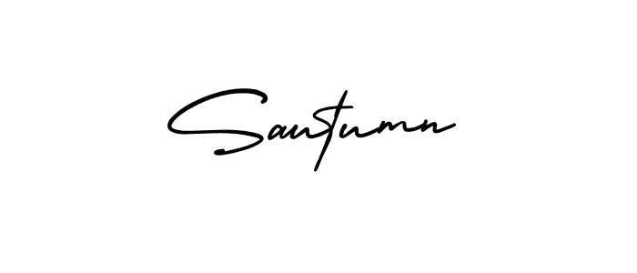 Design your own signature with our free online signature maker. With this signature software, you can create a handwritten (AmerikaSignatureDemo-Regular) signature for name Sautumn. Sautumn signature style 3 images and pictures png