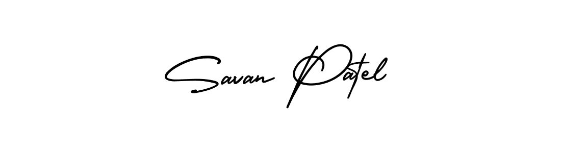 Make a short Savan Patel signature style. Manage your documents anywhere anytime using AmerikaSignatureDemo-Regular. Create and add eSignatures, submit forms, share and send files easily. Savan Patel signature style 3 images and pictures png