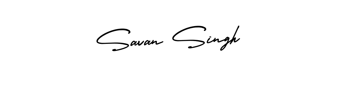 You should practise on your own different ways (AmerikaSignatureDemo-Regular) to write your name (Savan Singh) in signature. don't let someone else do it for you. Savan Singh signature style 3 images and pictures png