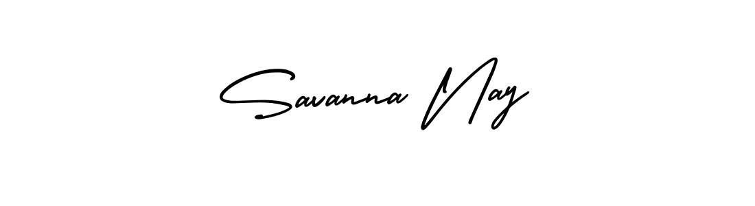 Create a beautiful signature design for name Savanna Nay. With this signature (AmerikaSignatureDemo-Regular) fonts, you can make a handwritten signature for free. Savanna Nay signature style 3 images and pictures png