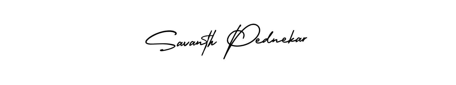 Also You can easily find your signature by using the search form. We will create Savanth Pednekar name handwritten signature images for you free of cost using AmerikaSignatureDemo-Regular sign style. Savanth Pednekar signature style 3 images and pictures png