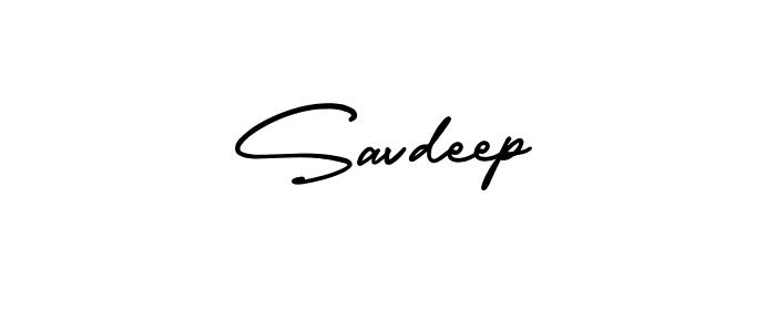 Make a beautiful signature design for name Savdeep. With this signature (AmerikaSignatureDemo-Regular) style, you can create a handwritten signature for free. Savdeep signature style 3 images and pictures png