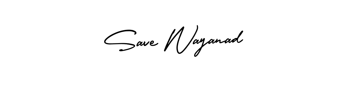 Best and Professional Signature Style for Save Wayanad. AmerikaSignatureDemo-Regular Best Signature Style Collection. Save Wayanad signature style 3 images and pictures png