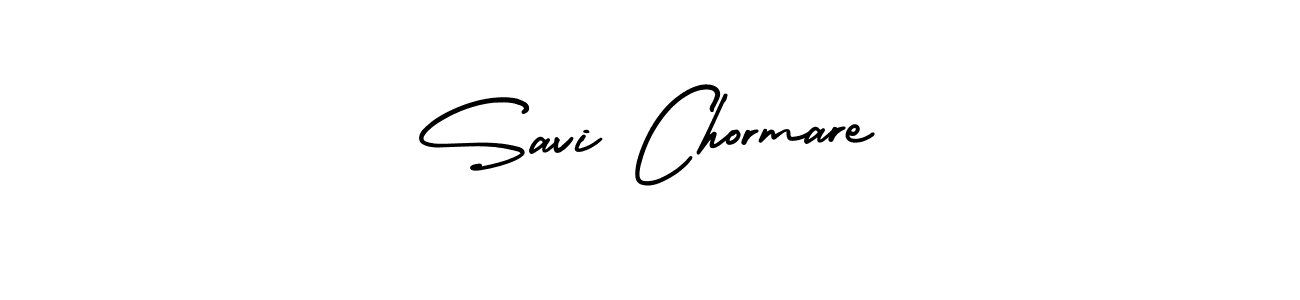 The best way (AmerikaSignatureDemo-Regular) to make a short signature is to pick only two or three words in your name. The name Savi Chormare include a total of six letters. For converting this name. Savi Chormare signature style 3 images and pictures png