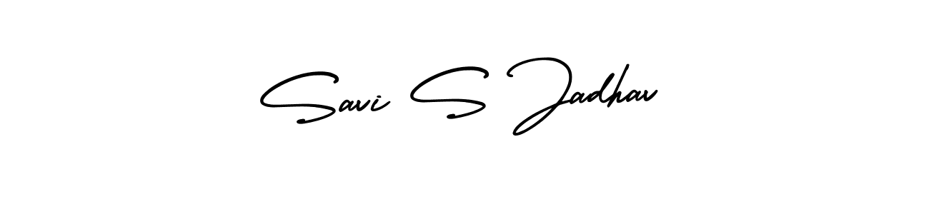 if you are searching for the best signature style for your name Savi S Jadhav. so please give up your signature search. here we have designed multiple signature styles  using AmerikaSignatureDemo-Regular. Savi S Jadhav signature style 3 images and pictures png