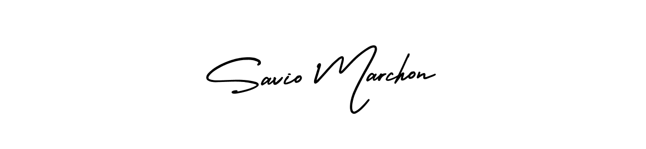 Make a beautiful signature design for name Savio Marchon. With this signature (AmerikaSignatureDemo-Regular) style, you can create a handwritten signature for free. Savio Marchon signature style 3 images and pictures png