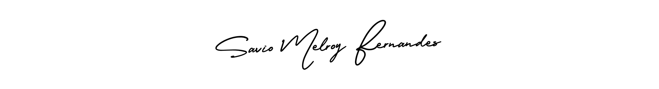 Make a beautiful signature design for name Savio Melroy Fernandes. With this signature (AmerikaSignatureDemo-Regular) style, you can create a handwritten signature for free. Savio Melroy Fernandes signature style 3 images and pictures png