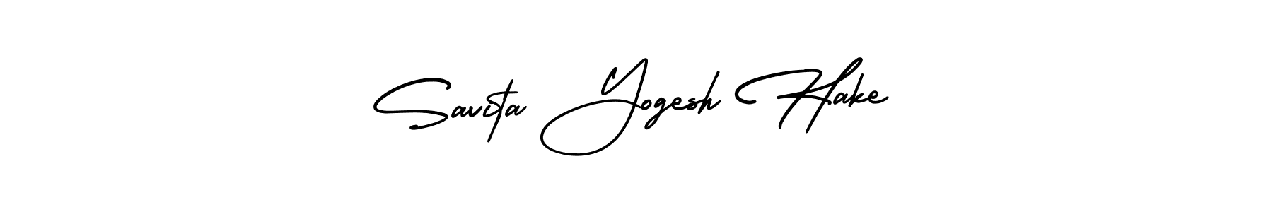 How to Draw Savita Yogesh Hake signature style? AmerikaSignatureDemo-Regular is a latest design signature styles for name Savita Yogesh Hake. Savita Yogesh Hake signature style 3 images and pictures png