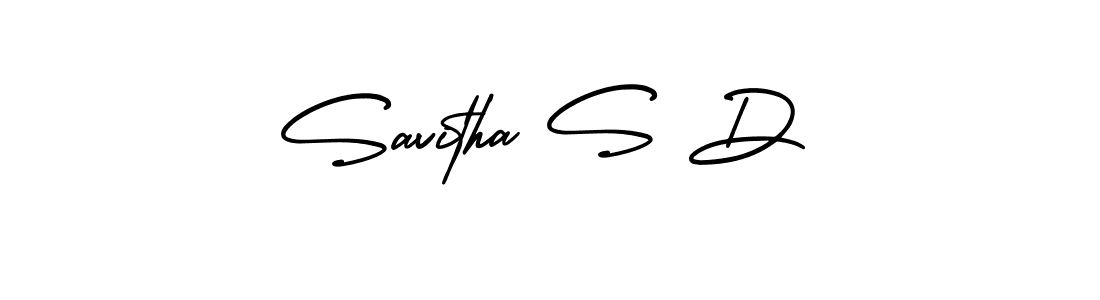 AmerikaSignatureDemo-Regular is a professional signature style that is perfect for those who want to add a touch of class to their signature. It is also a great choice for those who want to make their signature more unique. Get Savitha S D name to fancy signature for free. Savitha S D signature style 3 images and pictures png