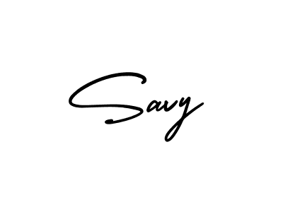 Savy stylish signature style. Best Handwritten Sign (AmerikaSignatureDemo-Regular) for my name. Handwritten Signature Collection Ideas for my name Savy. Savy signature style 3 images and pictures png