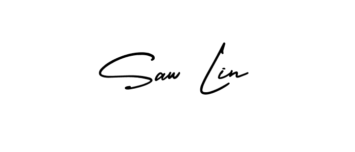 Make a beautiful signature design for name Saw Lin. Use this online signature maker to create a handwritten signature for free. Saw Lin signature style 3 images and pictures png