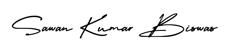 You should practise on your own different ways (AmerikaSignatureDemo-Regular) to write your name (Sawan Kumar Biswas) in signature. Don't let someone else do it for you. Sawan Kumar Biswas signature style 3 images and pictures png