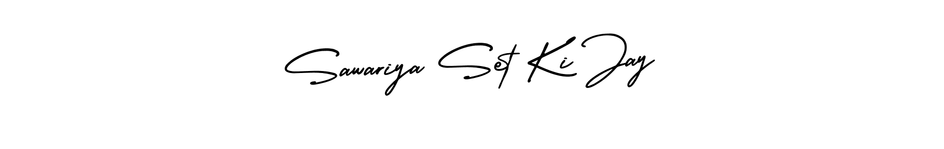 How to make Sawariya Set Ki Jay name signature. Use AmerikaSignatureDemo-Regular style for creating short signs online. This is the latest handwritten sign. Sawariya Set Ki Jay signature style 3 images and pictures png