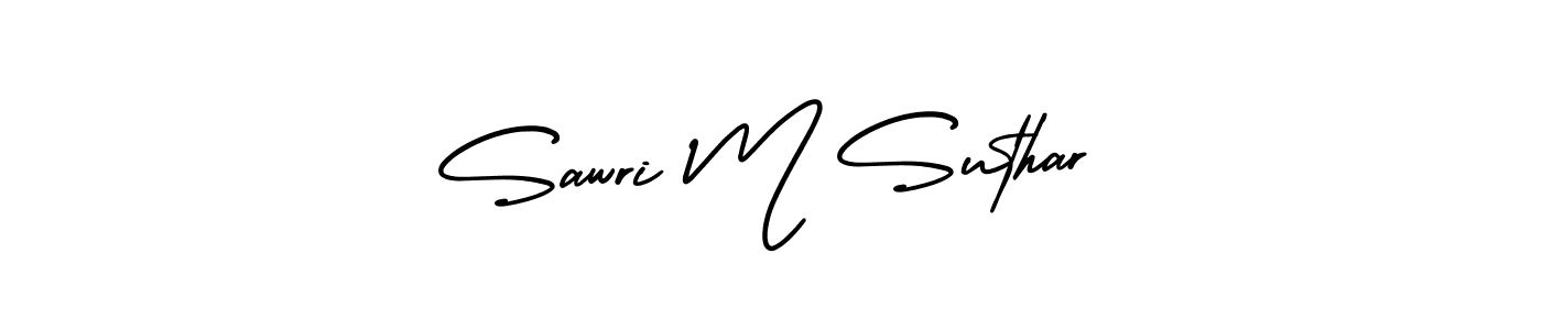 You can use this online signature creator to create a handwritten signature for the name Sawri M Suthar. This is the best online autograph maker. Sawri M Suthar signature style 3 images and pictures png