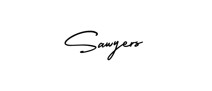 The best way (AmerikaSignatureDemo-Regular) to make a short signature is to pick only two or three words in your name. The name Sawyers include a total of six letters. For converting this name. Sawyers signature style 3 images and pictures png