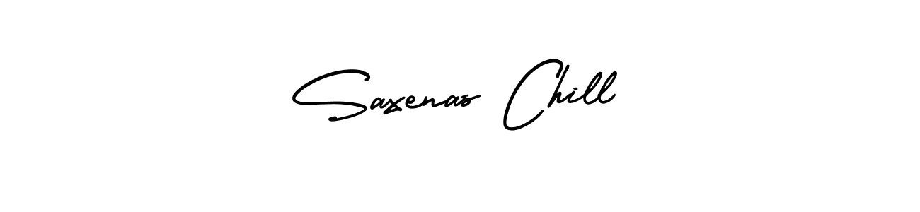 How to make Saxenas Chill name signature. Use AmerikaSignatureDemo-Regular style for creating short signs online. This is the latest handwritten sign. Saxenas Chill signature style 3 images and pictures png