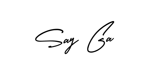 Similarly AmerikaSignatureDemo-Regular is the best handwritten signature design. Signature creator online .You can use it as an online autograph creator for name Say Ga. Say Ga signature style 3 images and pictures png