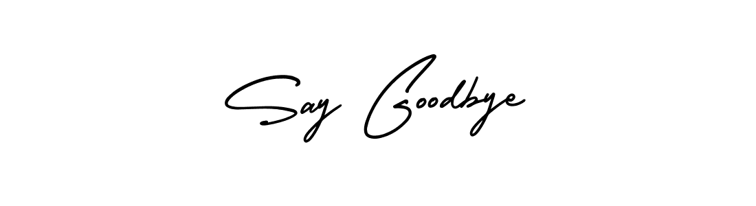 How to make Say Goodbye name signature. Use AmerikaSignatureDemo-Regular style for creating short signs online. This is the latest handwritten sign. Say Goodbye signature style 3 images and pictures png