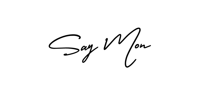 Check out images of Autograph of Say Mon name. Actor Say Mon Signature Style. AmerikaSignatureDemo-Regular is a professional sign style online. Say Mon signature style 3 images and pictures png