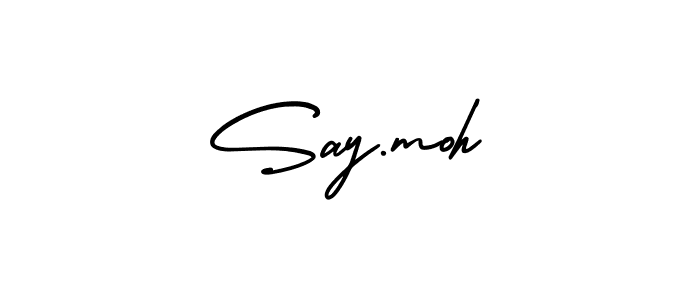 Best and Professional Signature Style for Say.moh. AmerikaSignatureDemo-Regular Best Signature Style Collection. Say.moh signature style 3 images and pictures png