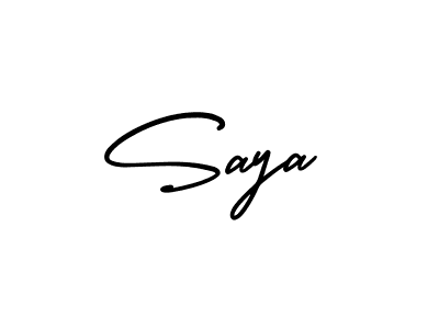 It looks lik you need a new signature style for name Saya. Design unique handwritten (AmerikaSignatureDemo-Regular) signature with our free signature maker in just a few clicks. Saya signature style 3 images and pictures png