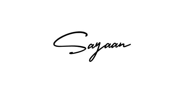 How to make Sayaan name signature. Use AmerikaSignatureDemo-Regular style for creating short signs online. This is the latest handwritten sign. Sayaan signature style 3 images and pictures png