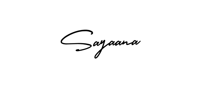 Design your own signature with our free online signature maker. With this signature software, you can create a handwritten (AmerikaSignatureDemo-Regular) signature for name Sayaana. Sayaana signature style 3 images and pictures png