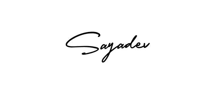 How to make Sayadev signature? AmerikaSignatureDemo-Regular is a professional autograph style. Create handwritten signature for Sayadev name. Sayadev signature style 3 images and pictures png