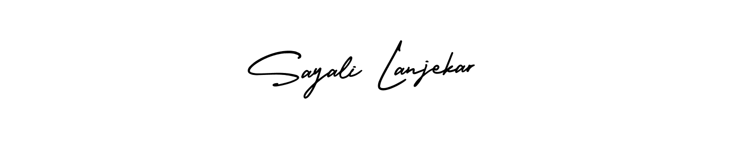 Make a beautiful signature design for name Sayali Lanjekar. With this signature (AmerikaSignatureDemo-Regular) style, you can create a handwritten signature for free. Sayali Lanjekar signature style 3 images and pictures png