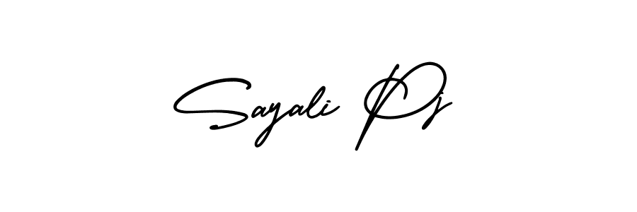 Make a beautiful signature design for name Sayali Pj. With this signature (AmerikaSignatureDemo-Regular) style, you can create a handwritten signature for free. Sayali Pj signature style 3 images and pictures png