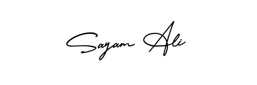 Use a signature maker to create a handwritten signature online. With this signature software, you can design (AmerikaSignatureDemo-Regular) your own signature for name Sayam Ali. Sayam Ali signature style 3 images and pictures png