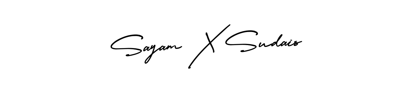 Here are the top 10 professional signature styles for the name Sayam X Sudais. These are the best autograph styles you can use for your name. Sayam X Sudais signature style 3 images and pictures png