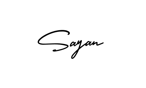 How to make Sayan name signature. Use AmerikaSignatureDemo-Regular style for creating short signs online. This is the latest handwritten sign. Sayan signature style 3 images and pictures png