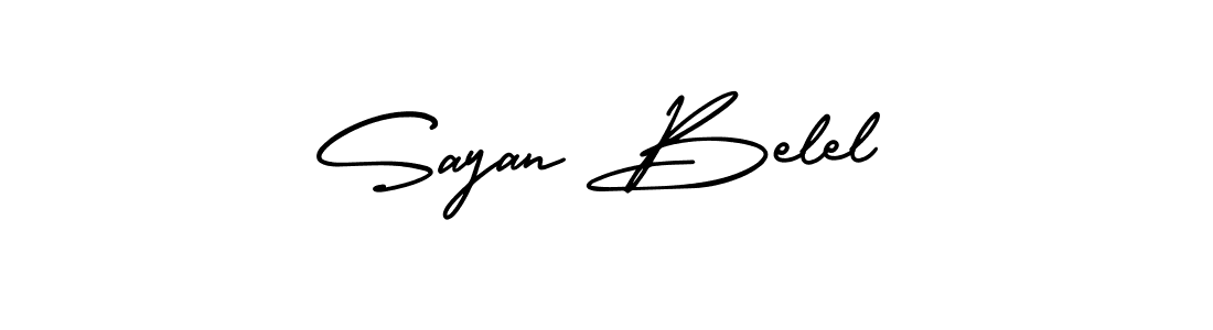 Create a beautiful signature design for name Sayan Belel. With this signature (AmerikaSignatureDemo-Regular) fonts, you can make a handwritten signature for free. Sayan Belel signature style 3 images and pictures png