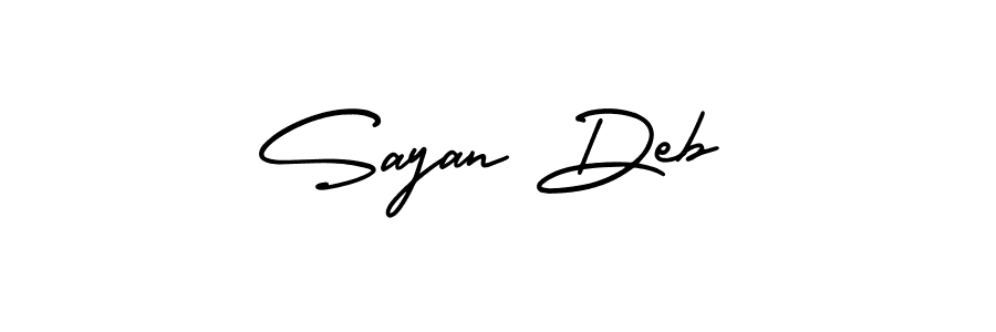 It looks lik you need a new signature style for name Sayan Deb. Design unique handwritten (AmerikaSignatureDemo-Regular) signature with our free signature maker in just a few clicks. Sayan Deb signature style 3 images and pictures png