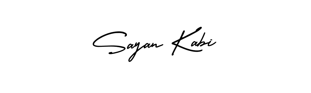 Create a beautiful signature design for name Sayan Kabi. With this signature (AmerikaSignatureDemo-Regular) fonts, you can make a handwritten signature for free. Sayan Kabi signature style 3 images and pictures png