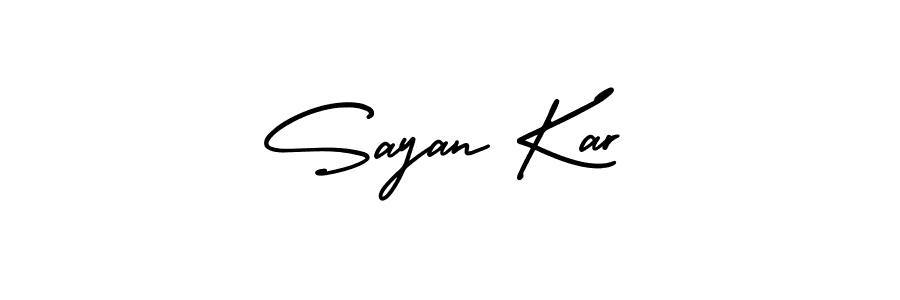 Make a beautiful signature design for name Sayan Kar. With this signature (AmerikaSignatureDemo-Regular) style, you can create a handwritten signature for free. Sayan Kar signature style 3 images and pictures png