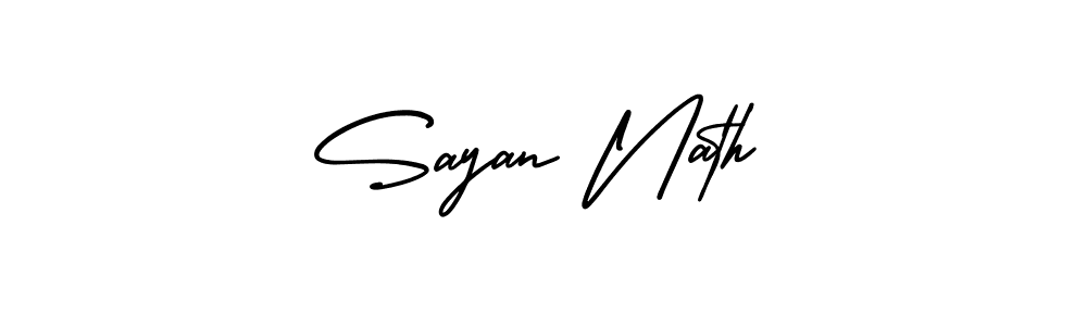 Design your own signature with our free online signature maker. With this signature software, you can create a handwritten (AmerikaSignatureDemo-Regular) signature for name Sayan Nath. Sayan Nath signature style 3 images and pictures png