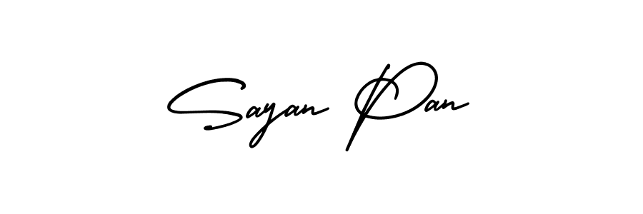 It looks lik you need a new signature style for name Sayan Pan. Design unique handwritten (AmerikaSignatureDemo-Regular) signature with our free signature maker in just a few clicks. Sayan Pan signature style 3 images and pictures png