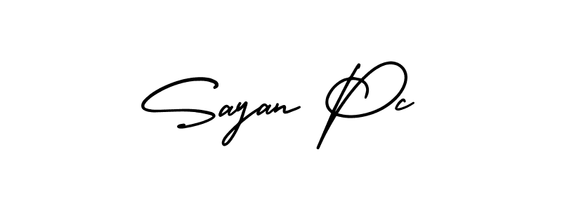Check out images of Autograph of Sayan Pc name. Actor Sayan Pc Signature Style. AmerikaSignatureDemo-Regular is a professional sign style online. Sayan Pc signature style 3 images and pictures png