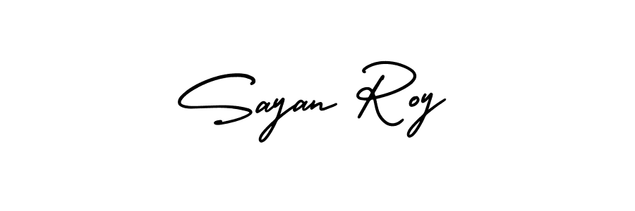 Make a short Sayan Roy signature style. Manage your documents anywhere anytime using AmerikaSignatureDemo-Regular. Create and add eSignatures, submit forms, share and send files easily. Sayan Roy signature style 3 images and pictures png