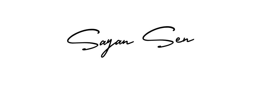 Best and Professional Signature Style for Sayan Sen. AmerikaSignatureDemo-Regular Best Signature Style Collection. Sayan Sen signature style 3 images and pictures png