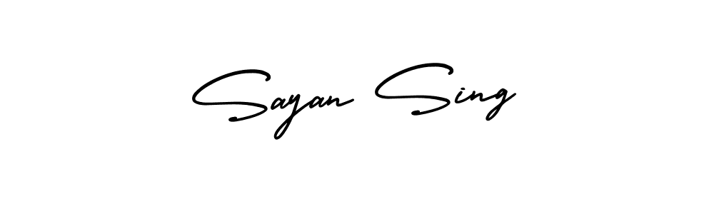 How to make Sayan Sing signature? AmerikaSignatureDemo-Regular is a professional autograph style. Create handwritten signature for Sayan Sing name. Sayan Sing signature style 3 images and pictures png