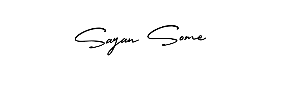 Similarly AmerikaSignatureDemo-Regular is the best handwritten signature design. Signature creator online .You can use it as an online autograph creator for name Sayan Some. Sayan Some signature style 3 images and pictures png