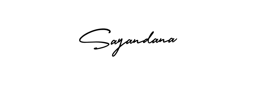 if you are searching for the best signature style for your name Sayandana. so please give up your signature search. here we have designed multiple signature styles  using AmerikaSignatureDemo-Regular. Sayandana signature style 3 images and pictures png